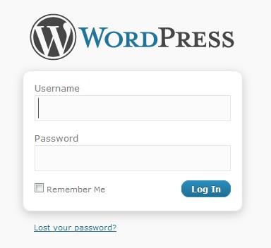 Wordpress Login Page